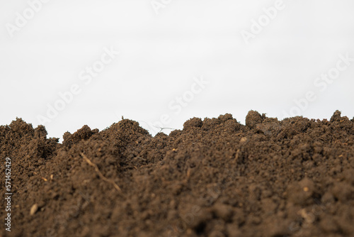 stack fertile soil ready for planting