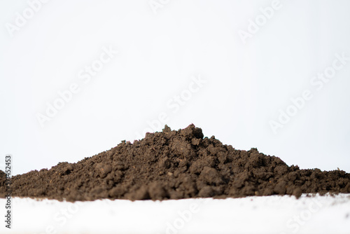 Heap of soil isolated for nature element