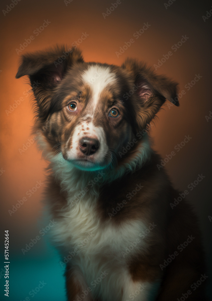 Portrait Photo of a Border Collie Puppy