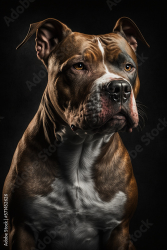 Portrait Photo of a Staffordshire Terrier