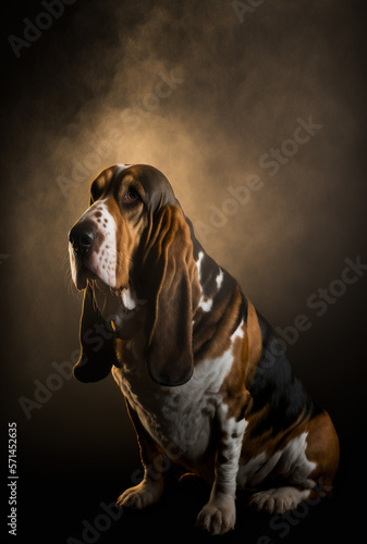 Portrait Photo of a Bassett Hound