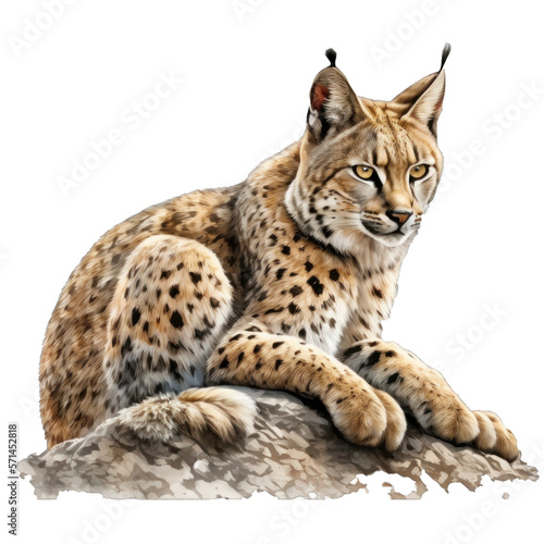 Animal Wild cat Design Elements Isolated Transparent Background: Graphic Masterpiece, Clear Alpha Channel for Overlays Web Design, Digital Art, PNG Image Format (generative AI