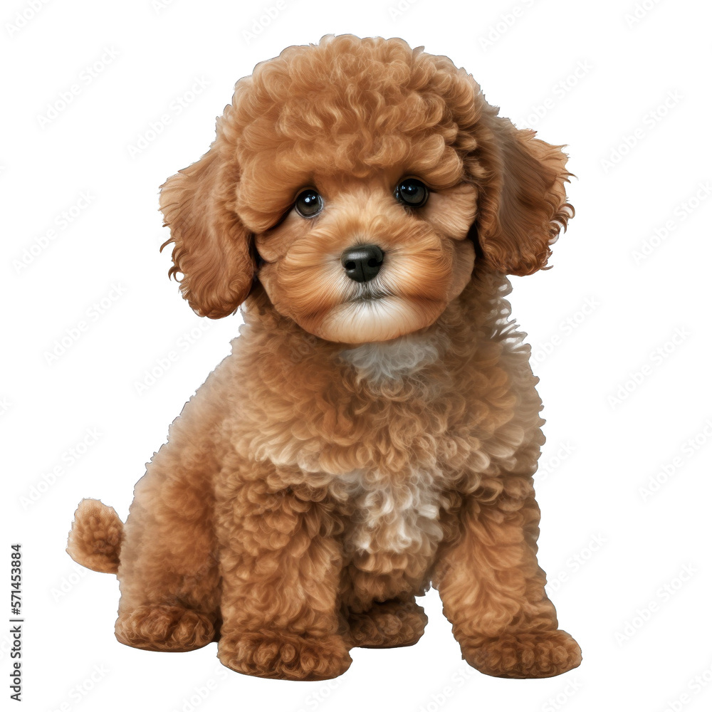 Animal Toy Poodle dog Design Elements Isolated Transparent Background