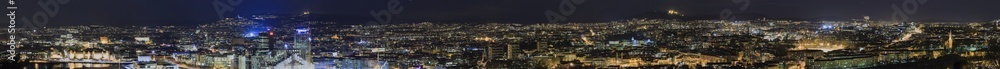Night panorama of Oslo