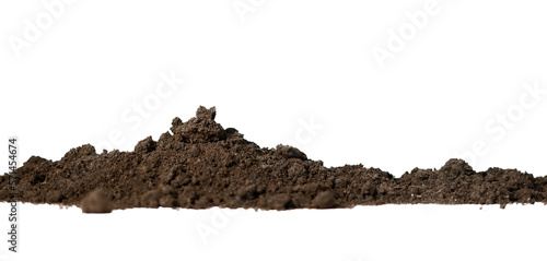 Fényképezés pile of soil isolated