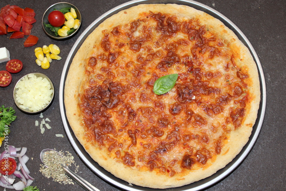 Indian style Pizza - Margherita Indian style Pizza - Margherita