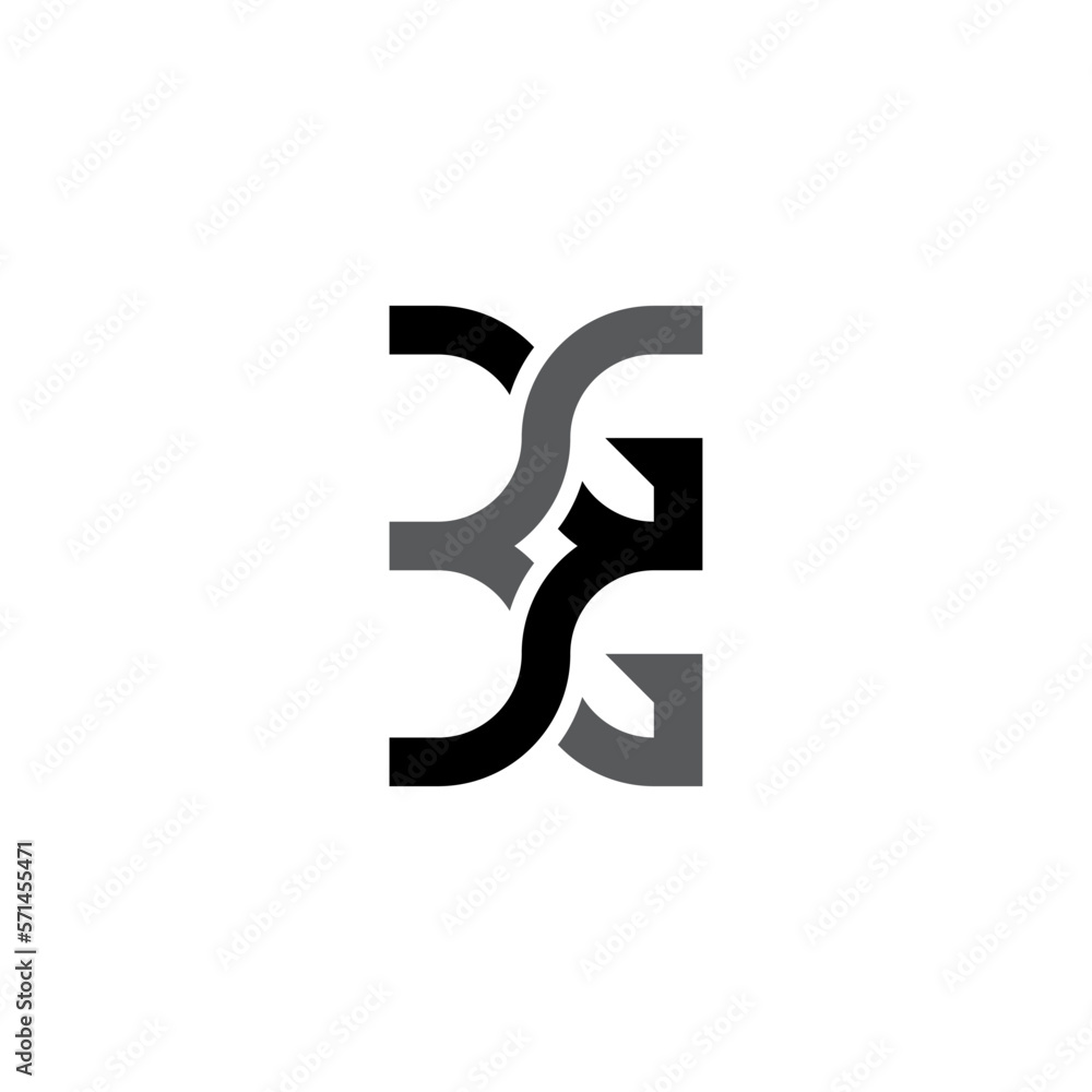 initial letter GG3 logo vector initial letter GG3 logo vector