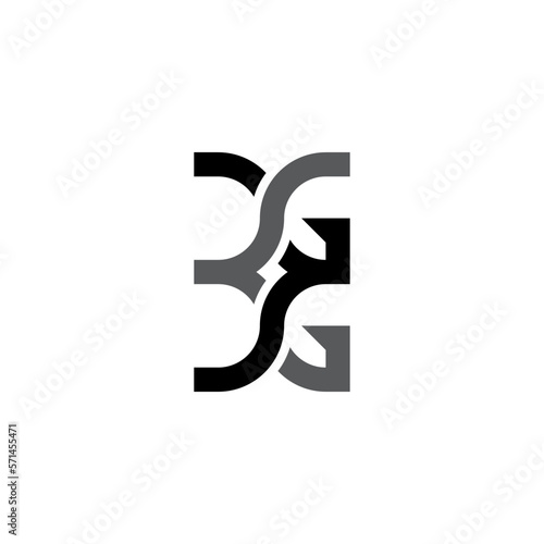 initial letter GG3 logo vector