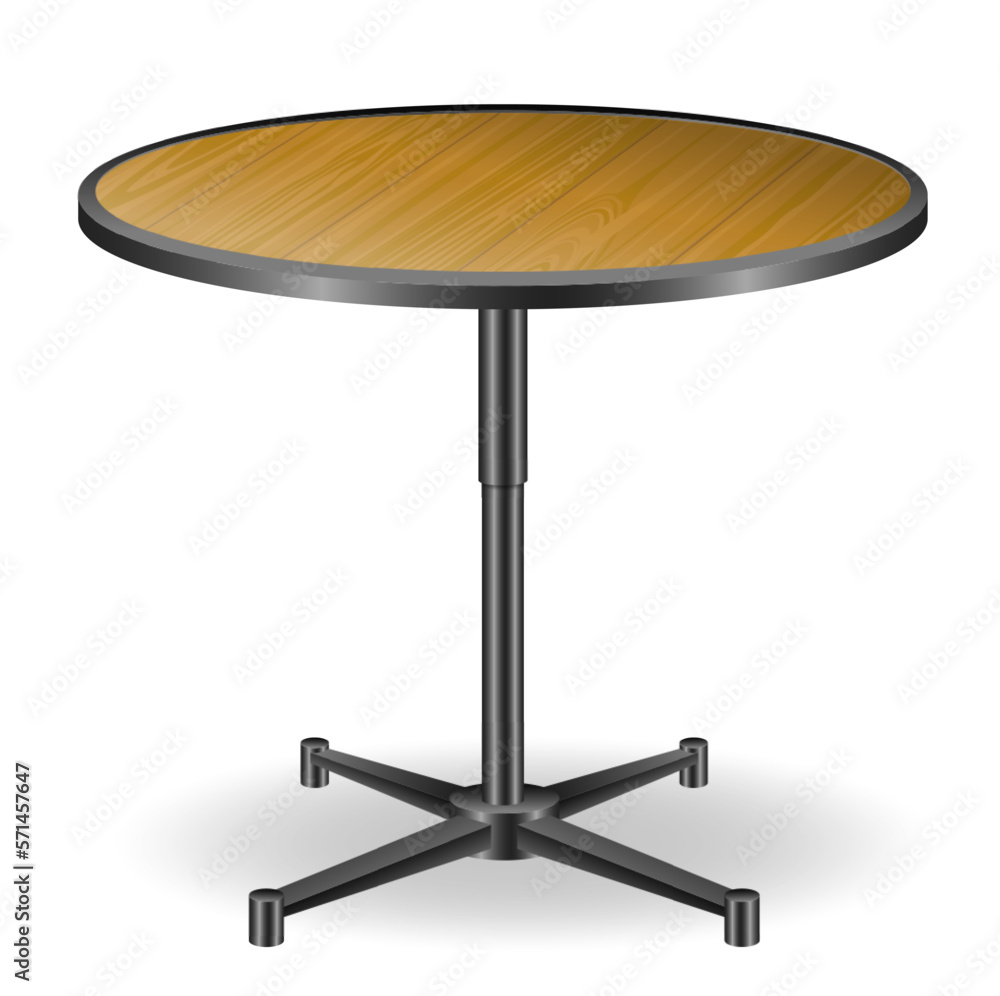 modern glass round dining table isolated on white background 3D illustration modern glass round dining table isolated on white background 3D illustration