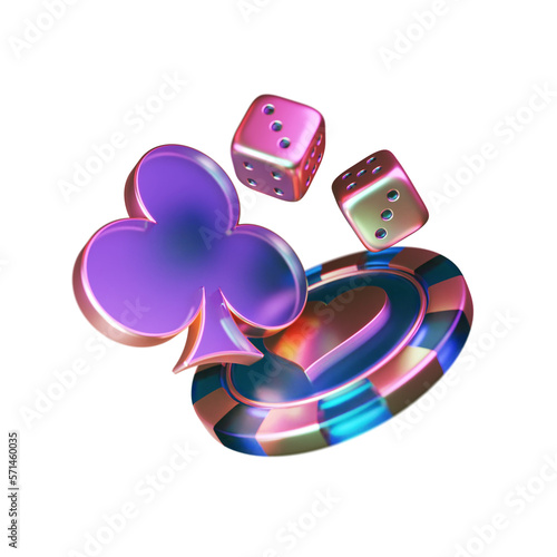 Modern Style Poker and Casino Element