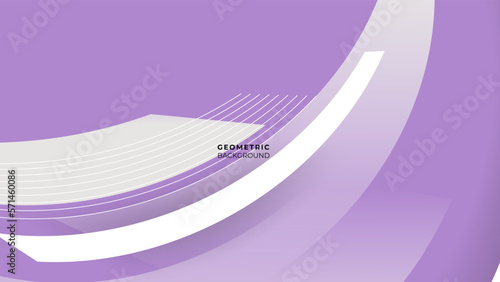 Geometric background of fashionable pastel color minimal concept, flat lay: white and purple.