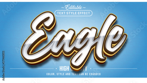 Editable text style effect - Eagle text style theme.