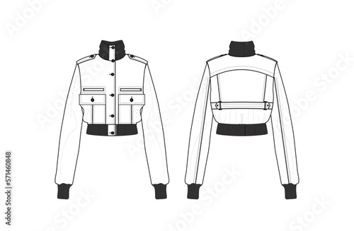 Black and White Cropped jacket