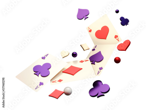 Realistic Poker Card Element