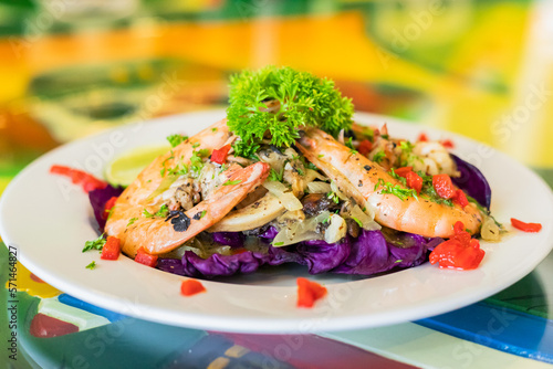 platillo de camarones