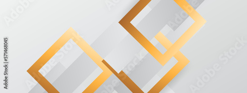 Grey gradient and golden squares abstract background. Seamless looping geometric tech motion design.