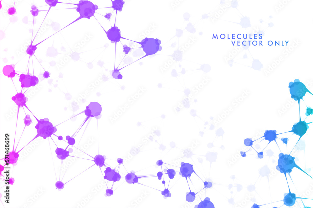 Fototapeta premium Abstract molecules design. Molecular structure illustration