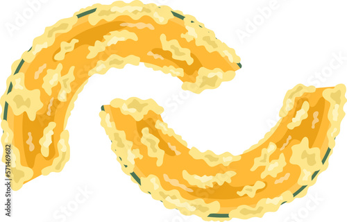 カボチャの天ぷらのイラスト