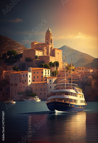 Cruise ship in Spain, Barce...