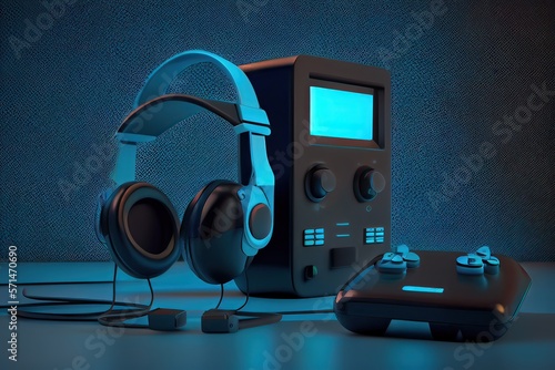 Gamers kit with headphones,...