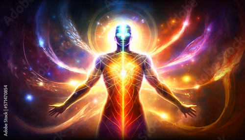 cosmic healing energy. Generative AI 