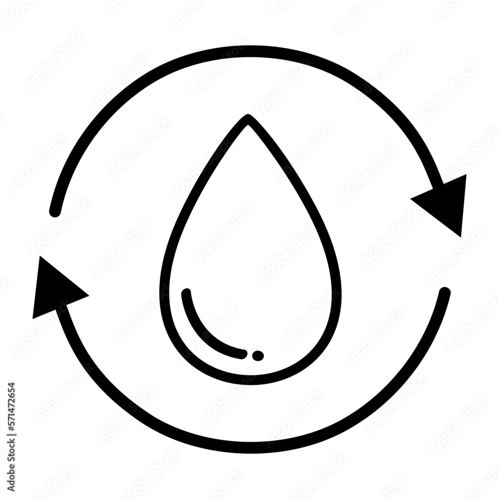 Lineal Water Icon Lineal Water Icon