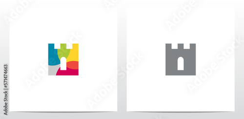 Castle Fortress Letter Logo Design O