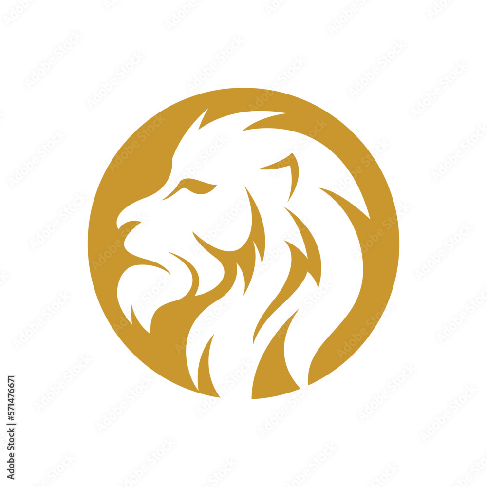 Obraz premium Lion head logo images illustration