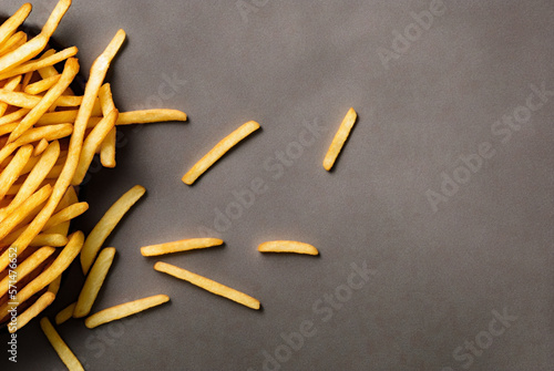 french fries sitting on a table