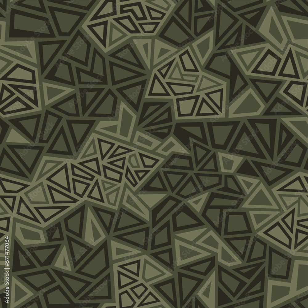 Geometric texture seamless pattern with triangles and polygpnal shapes. Abstract modern camo endless digital ornament for fabric and fashion textile print. Vector background. Geometric texture seamless pattern with triangles and polygpnal shapes. Abstract modern camo endless digital ornament for fabric and fashion textile print. Vector background.