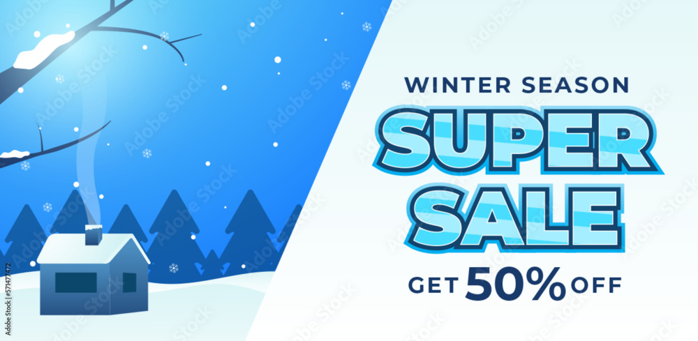 Winter Sale Design Creative and Attractive Templates for banner