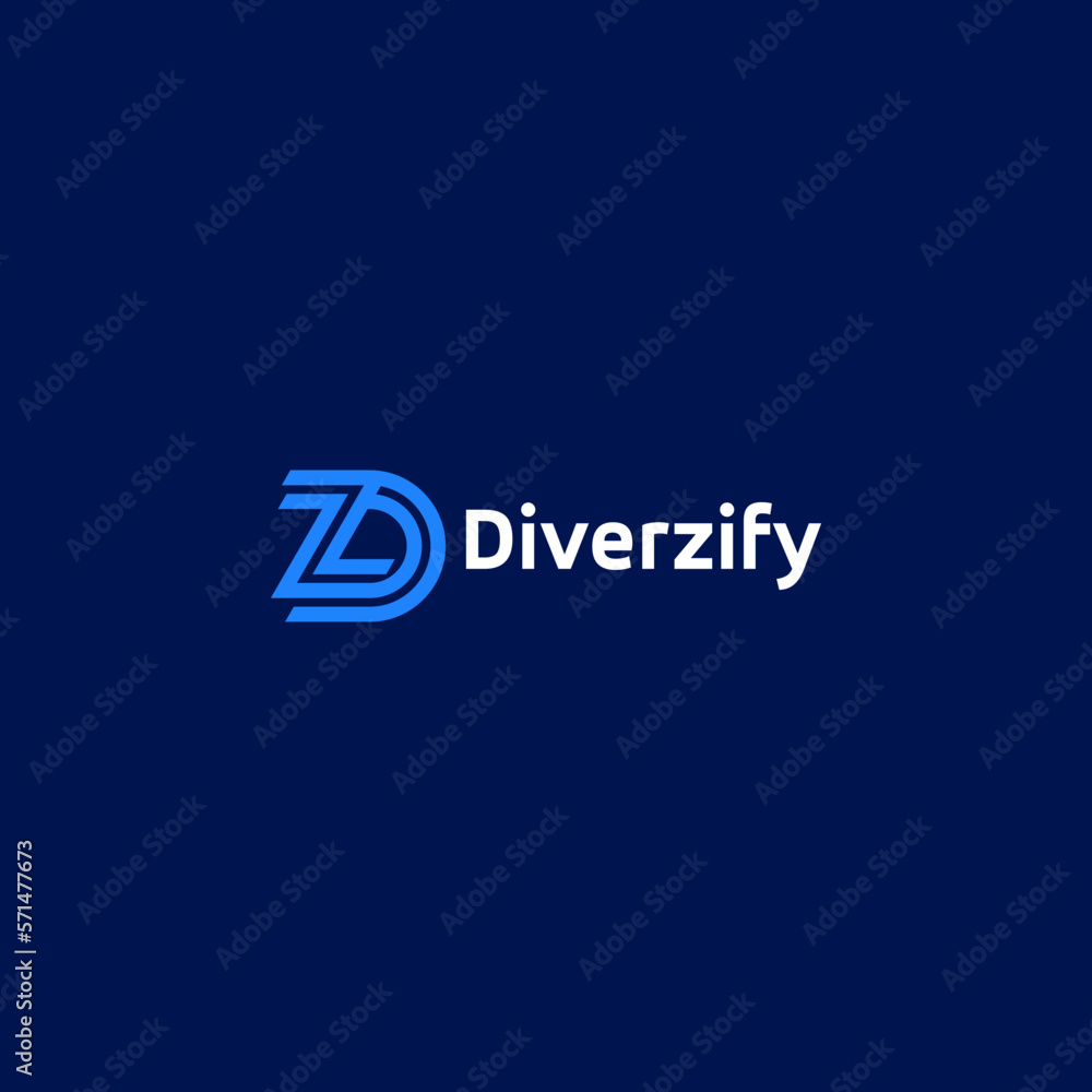 Letter DZ ZD Simple Monogram Logo Letter DZ ZD Simple Monogram Logo