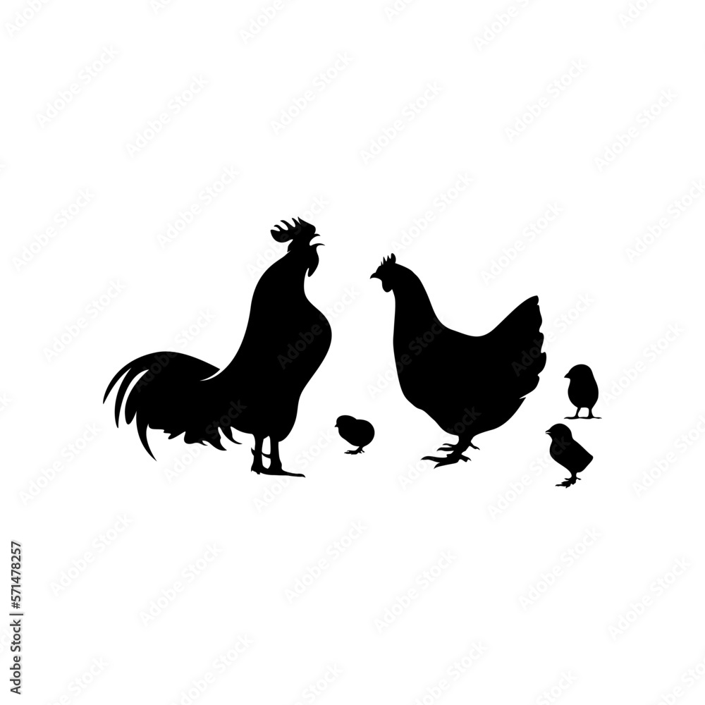 Rooster Silhouette On Premium Vector Rooster Silhouette On Premium Vector