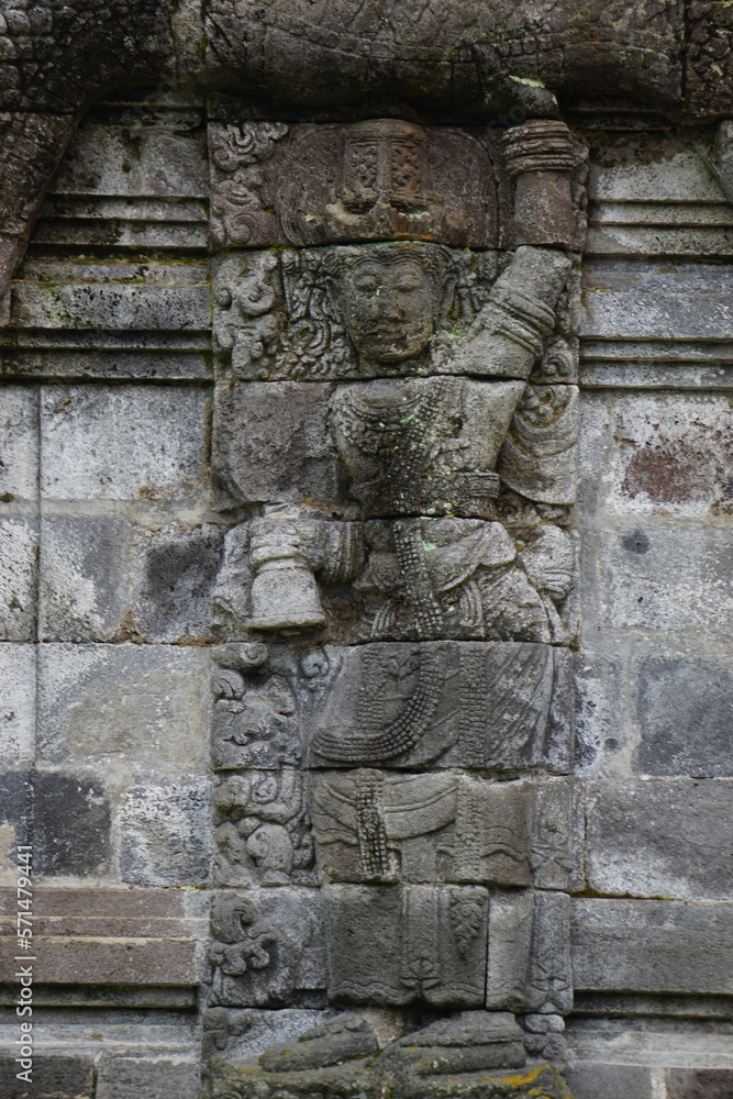 Obraz premium Carved stone of penataran temple (panataran temple), Blitar, East Java Indonesia
