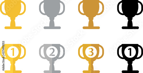 Ranking, Trophy Flat Design Vector Icon Illustration 