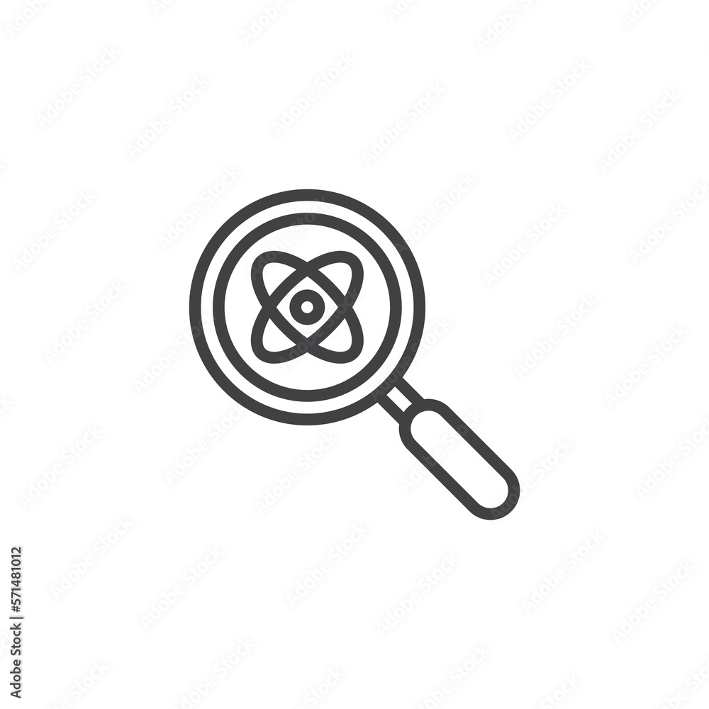 Obraz premium Scientific research line icon