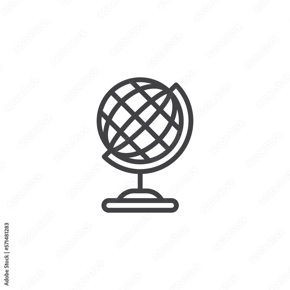 Obraz premium World globe line icon