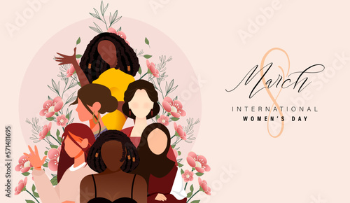 International Women's Day 8 March Vector Illustration
