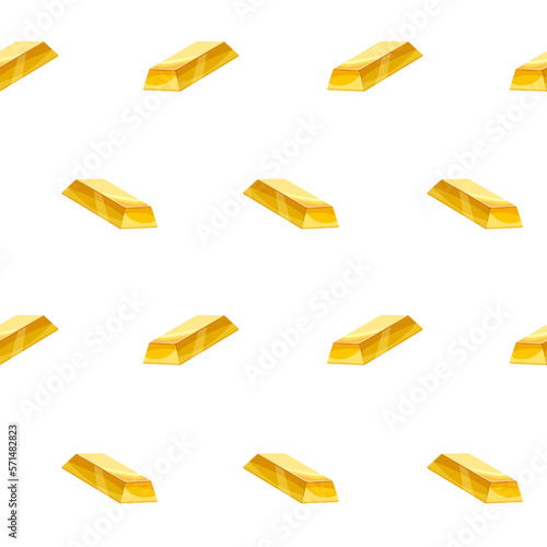 Gold bar seamless pattern, bullions golden treasury luxury rich