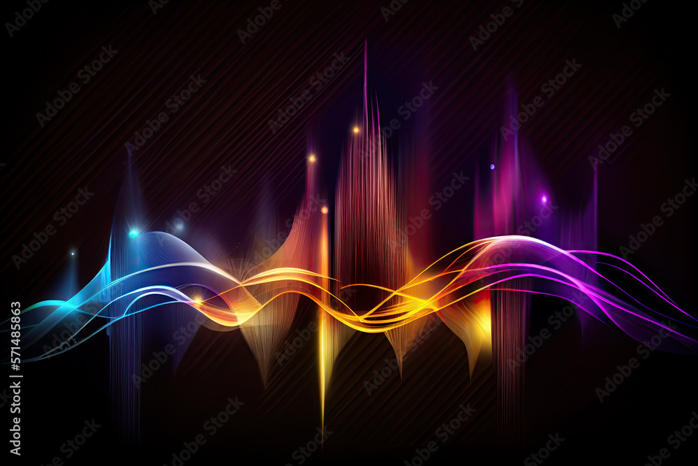 Abstract pattern of colorful glowing lines.