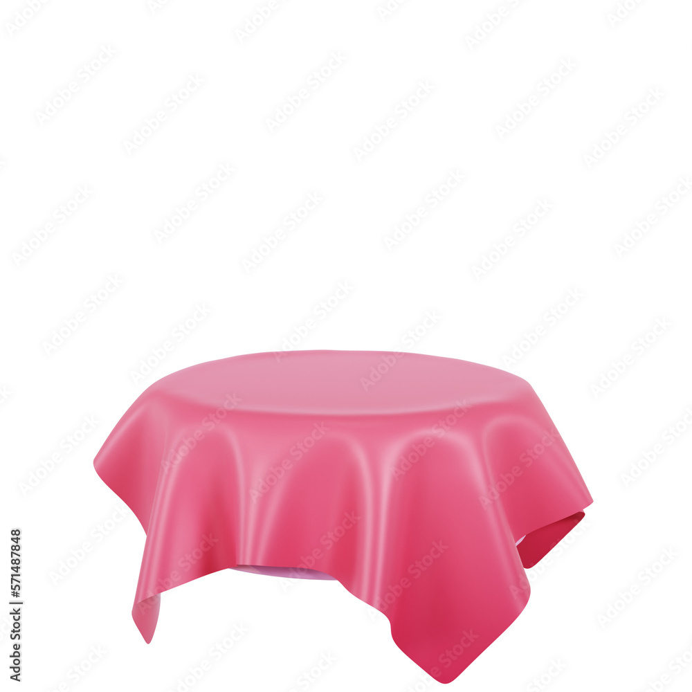Pink tablecloth podium 3D Icon Pink tablecloth podium 3D Icon
