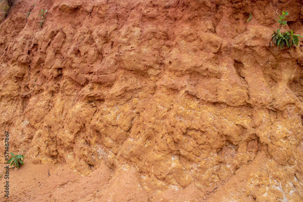 sample of red soil in plateau area of gangani