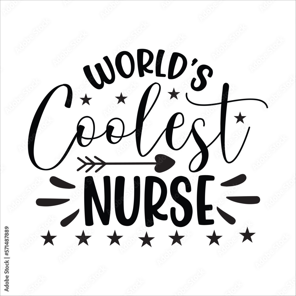 Fototapeta premium Nurse T-shirt vector Design