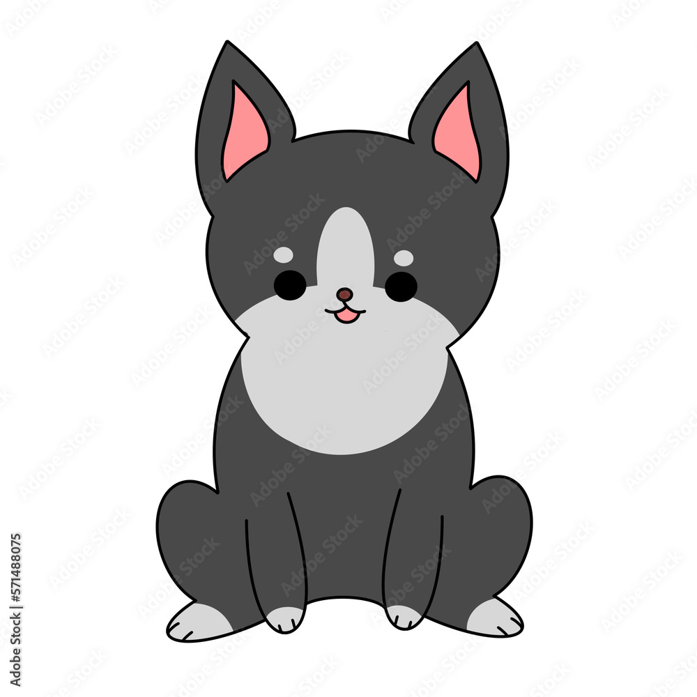Dog valentine color illustration. Dog valentine color illustration.