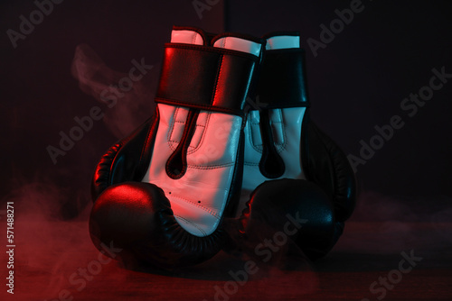 Concept of boxing and sport lifestyle with boxing gloves © Atlas