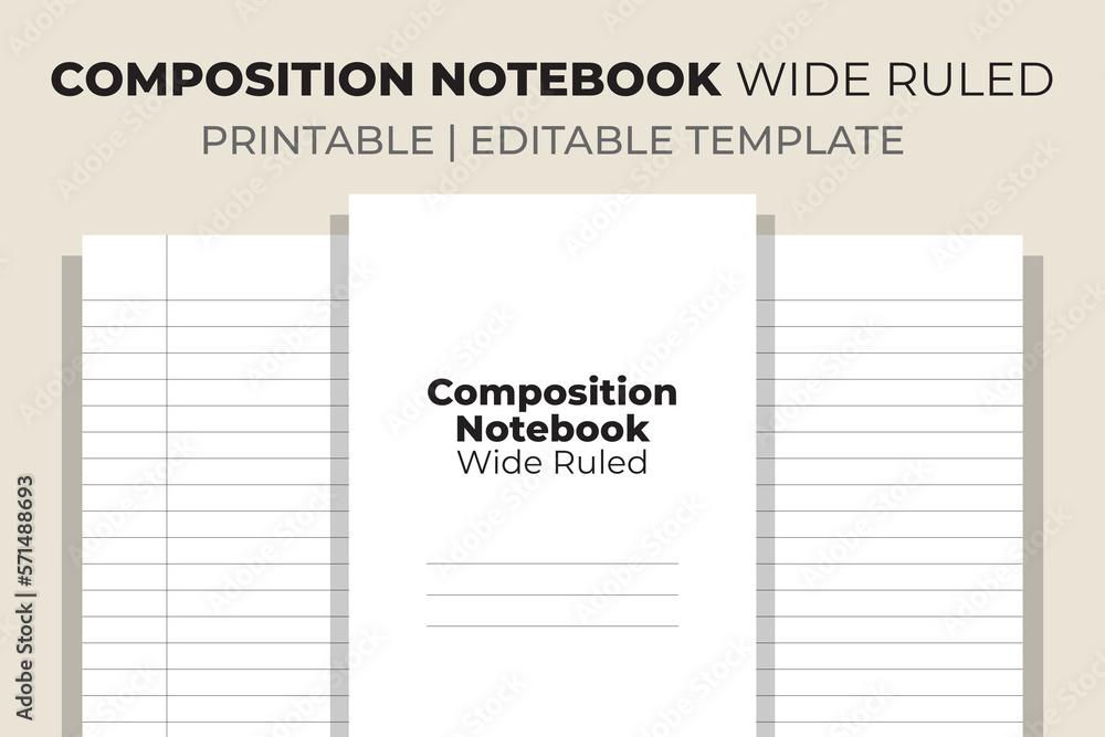 Composition Notebook Wide Ruled