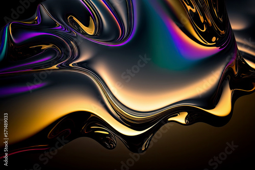 Iridescent fluid abstract wallpaper