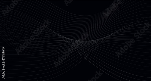 Dark background with abstract wavy lines. backdrop for postcards and banners, for advertising and business, posters, websites and covers, Vector illustration for graphic design