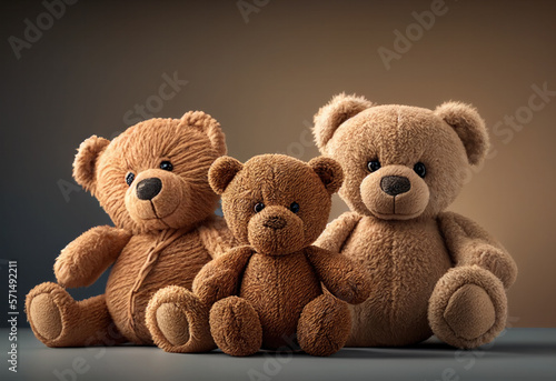 Wallpaper Mural group of teddy bears created with Generative AI technology Torontodigital.ca