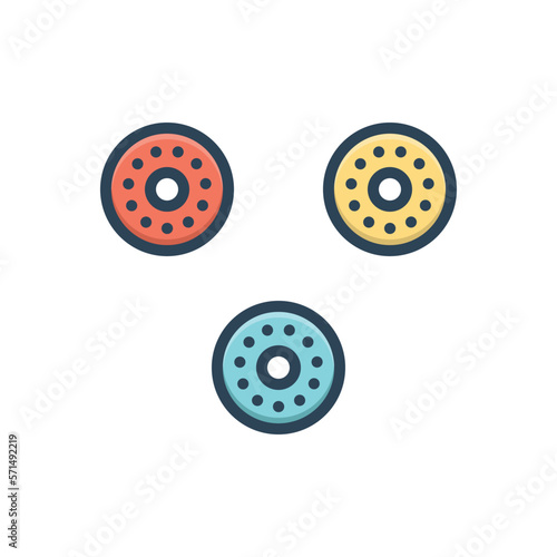 Color illustration icon for because